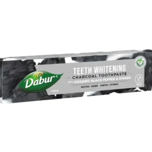 Dabur Gyógynövényes fehérítő fogkrém aktív szénnel 100ml