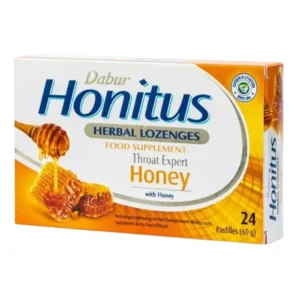 Dabur Honitus Honey gyógynövényes étrend-kiegészítő szopogató tabletta (méz ízű) 24 db