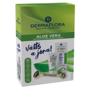 Dermaflora Ajándékcsomag (Hidratáló gél, arcradír, jáde köves arcmasszírozó díszdobozban)
