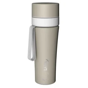 MyLaica rozsdamentes matt bézs fast disk rendszerű vízszűrő kulacs pánttal 0,55 l